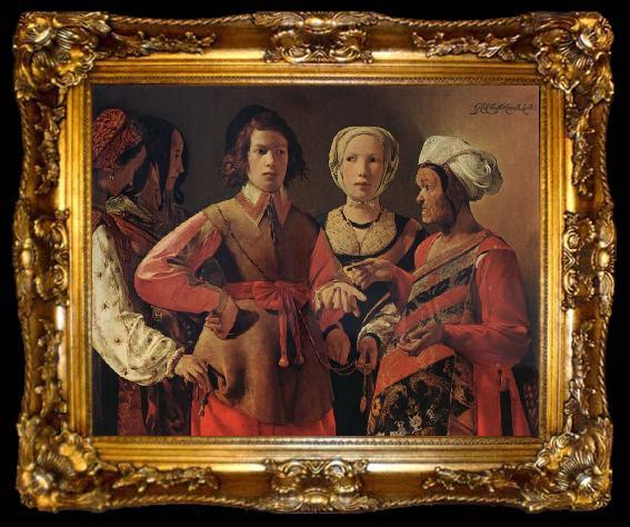 framed  Georges de La Tour The Fortune Teller, ta009-2
